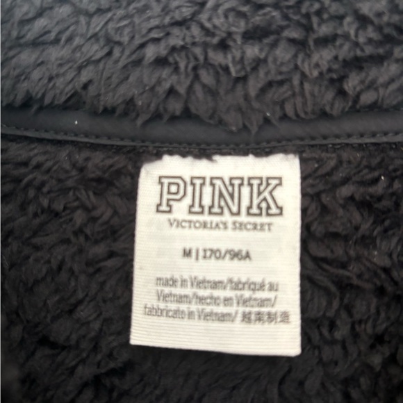 Medium Black 3/4 zip Victoria’s Secret Pink super soft pullover - Picture 4 of 4